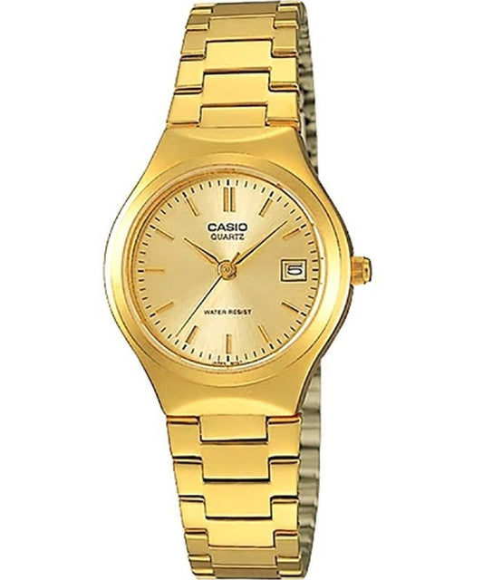 Casio men analog watch, gold dial with comfortable strap, model CS-LTP-1170N-9ARDF, Bahrain