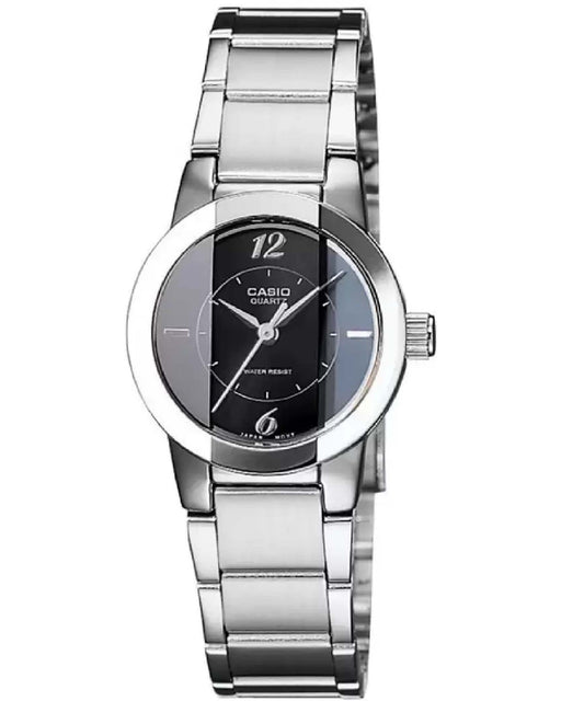 Casio men analog watch, black dial with comfortable strap, model CS-LTP-1230D-1CDF, Bahrain