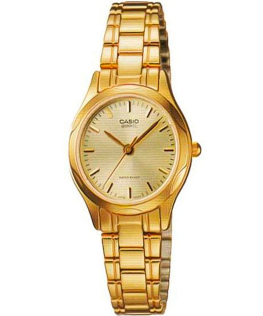 Casio men analog watch, gold dial with comfortable strap, model CS-LTP-1275G-9ADF, Bahrain