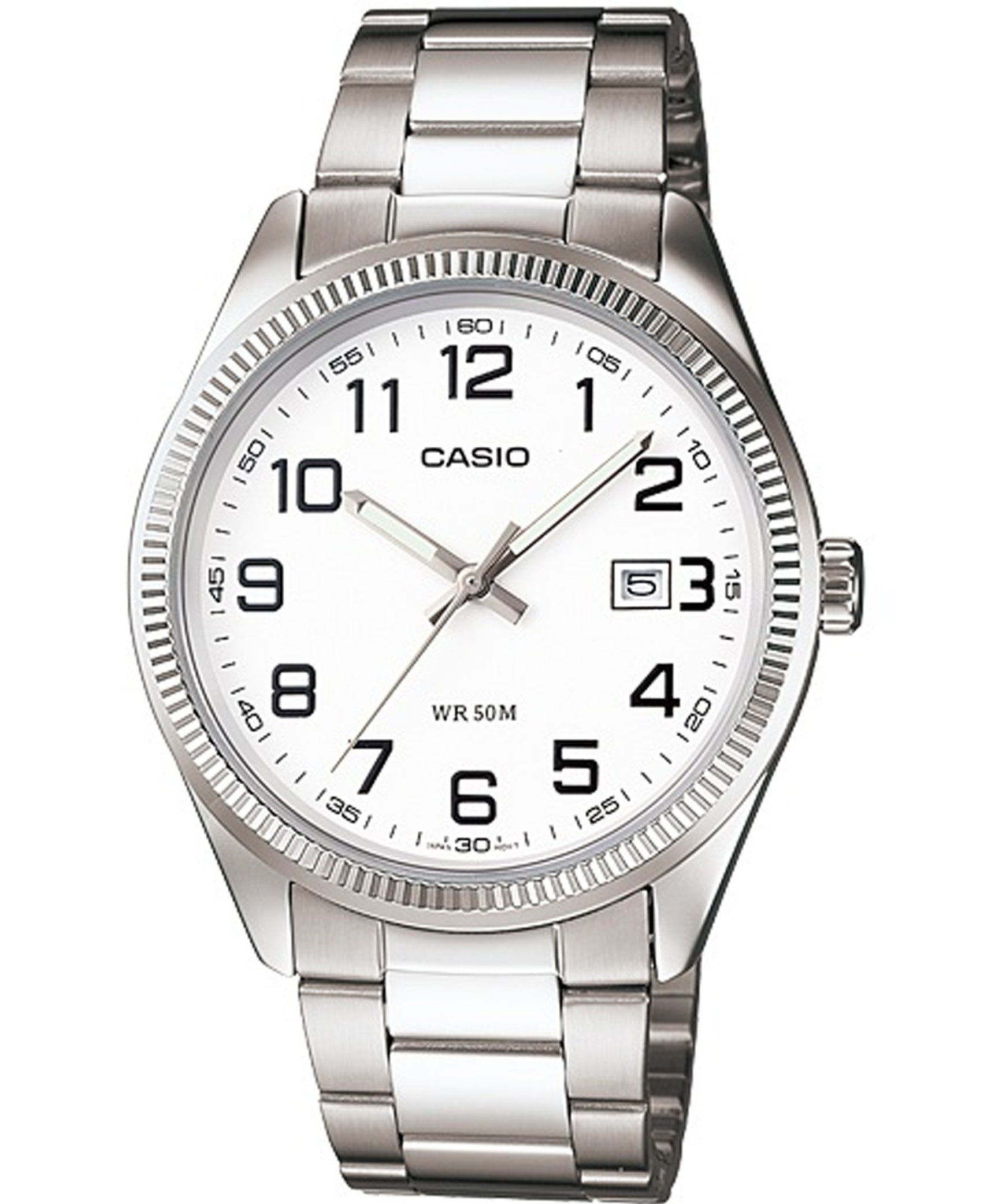 Casio Women's Watch Analog, White Dial Silver Stainless Steel Strap, LTP-1302D-7BVD