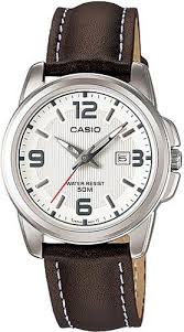 Casio Women's Watch Analog, White Dial Black Leather Strap, LTP-1314L-7AVDF