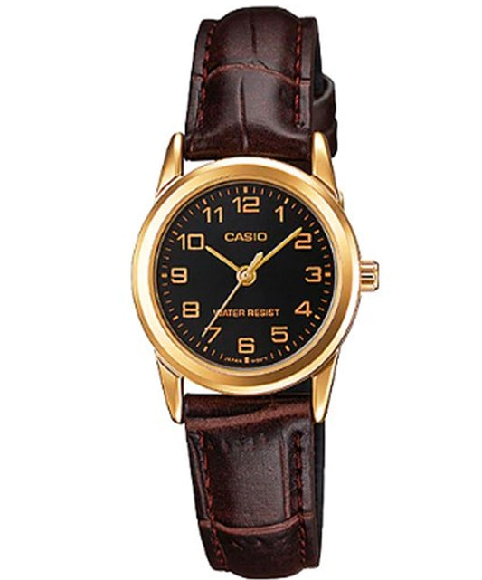 Casio men analog watch, black dial with comfortable strap, model CS-LTP-V001GL-1BUD, Bahrain