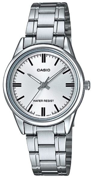 Casio men analog watch, silver dial with comfortable strap, model CS-LTP-V005D-7AUDF, Bahrain
