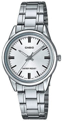 Casio Women's Watch Analog, Silver Dial Silver Stainless Steel Strap, LTP-V005D-7AUDF