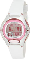 Casio Women's Watch Digital, Pink Dial White Resin Strap, LW-200-7AVDF