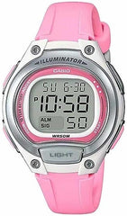 Casio Women's Watch Digital, Pink Dial Pink Resin Strap, LW-203-4AVDF