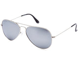 Fastrack Men's Aviator Silver Sunglasses, M165BK22G