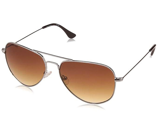 Fastrack Men's Aviator Sunglasses, Brown Lens, UV protected, M172BR2