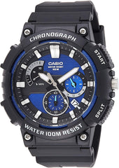 Casio Men's Watch Analog, Blue Dial Black Resin Strap, MCW-200H-2AVDF