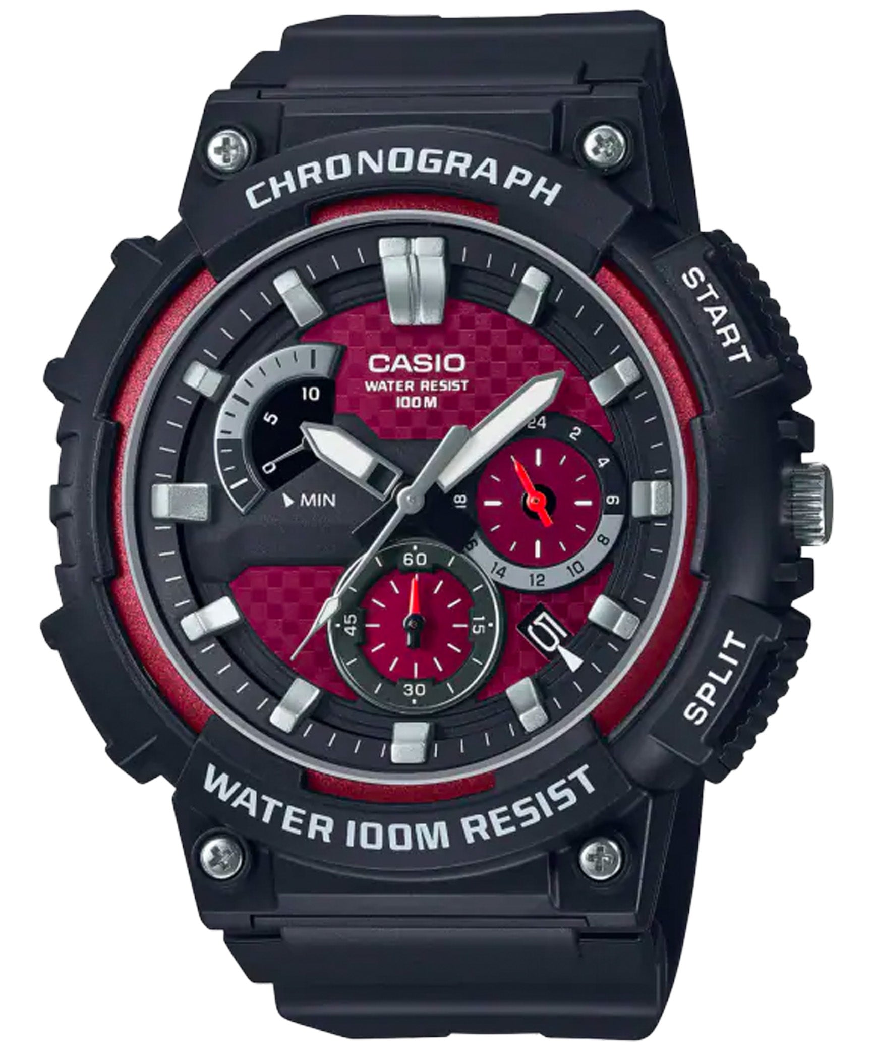 Casio Men's Watch Analog, Pink Dial Navy Blue Resin Strap, MCW-200H-4AV