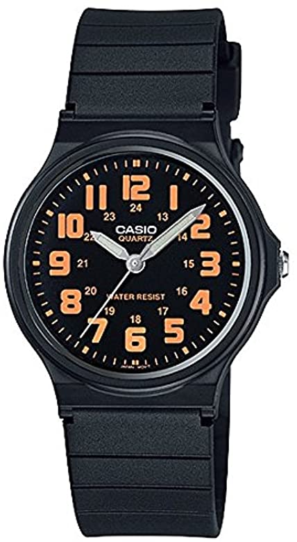 Casio men analog watch, black dial with comfortable strap, model CS-MQ-71-4BDF, Bahrain