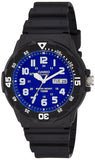 Casio Men's Watch Analog, Blue Dial Black Resin Strap, MRW-200H-2B2VDF