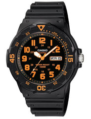 Casio Men's Watch Analog, Black Dial Black Resin Strap, MRW-200H-4BVDF