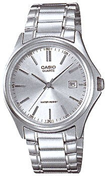 Casio Men's Watch Analog, Silver Dial Silver Stainless Steel Strap, MTP-1183A-7ADF