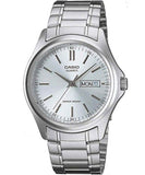 Casio Men's Watch Analog, Silver Dial Silver Stainless Steel Strap, MTP-1239D-7ADF