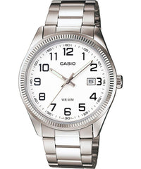 Casio Men's Watch Analog, White Dial Silver Stainless Steel Strap, MTP-1302D-7BVDF