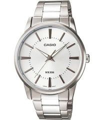 Casio Men's Watch Analog, White Dial Silver Stainless Steel Strap, MTP-1303D-7AVDF