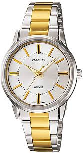 Casio Men's Watch Analog, Silver Dial Two Toned Stainless Steel Strap, MTP-1303SG-7AVD