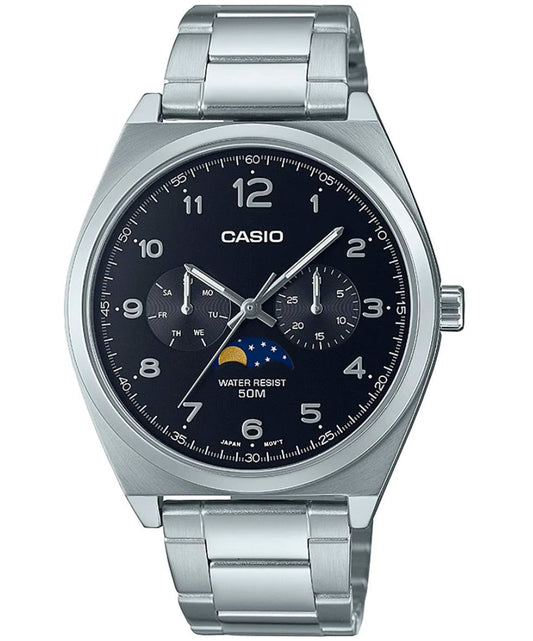 Casio men analog watch, black dial with comfortable strap, model CS-MTP-M300D-1AVDF, Bahrain