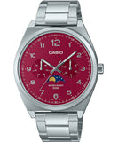 Casio Men's Watch Red Multi-Dial Stainless Steel , MTP-M300D-4AVDF