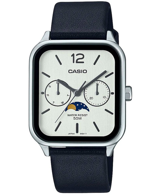 Casio men analog watch, white dial with comfortable strap, model CS-MTP-M305L-7AVDF, Bahrain