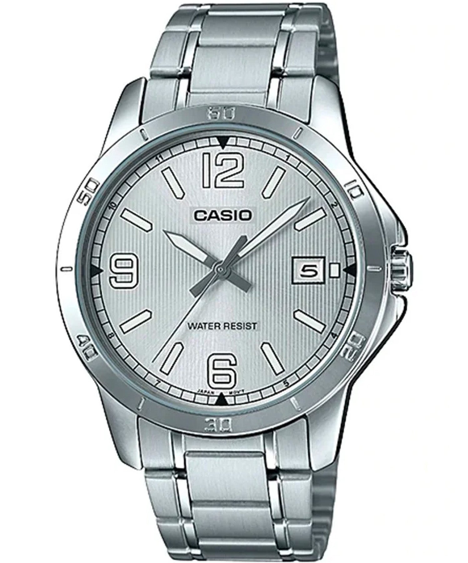 Casio Men's Watch Analog, Blue Dial Silver Stainless Steel Strap, MTP-V004D-7B2UD