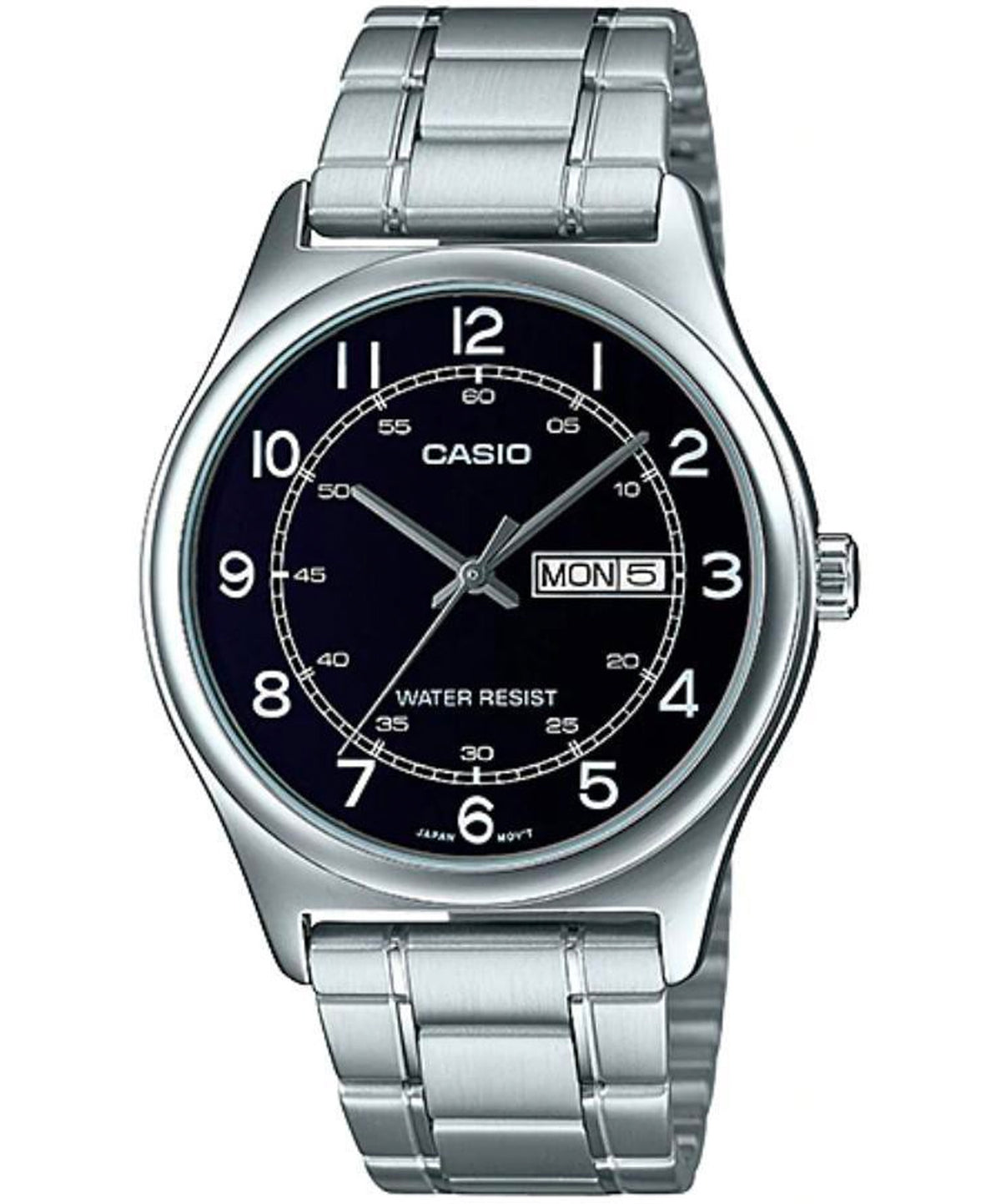 Casio Men's Watch Analog, Black Dial Black Stainless Steel Strap, MTP-V006D-1B2UD