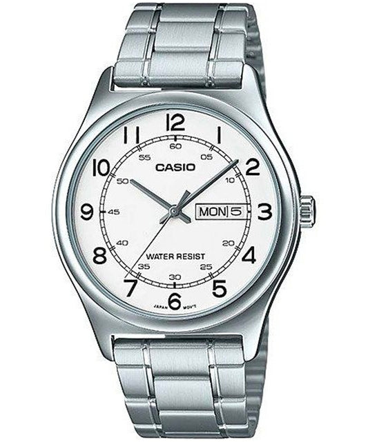 Casio men analog watch, white dial with comfortable strap, model CS-MTP-V006D-7B2UD, Bahrain