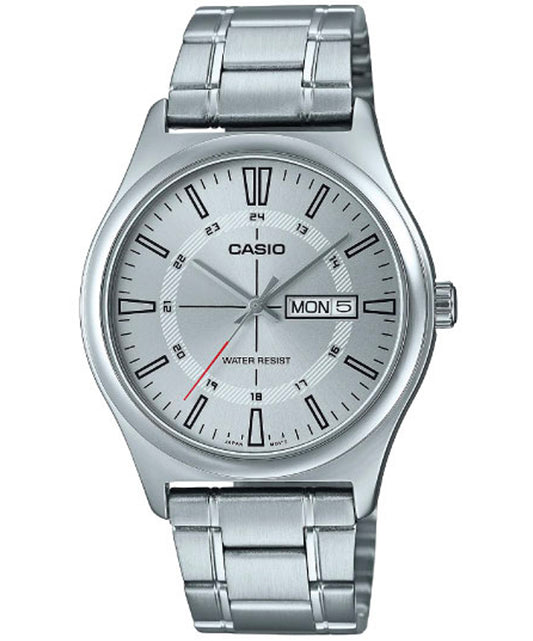 Casio men analog watch, silver dial with comfortable strap, model CS-MTP-V006D-7CUDF, Bahrain