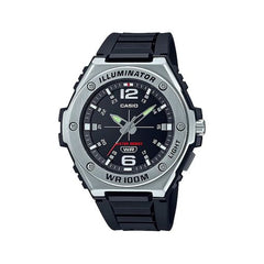 Casio Men's Watch Analog, Black Dial Black Resin Strap, MWA-100H-1AVDF