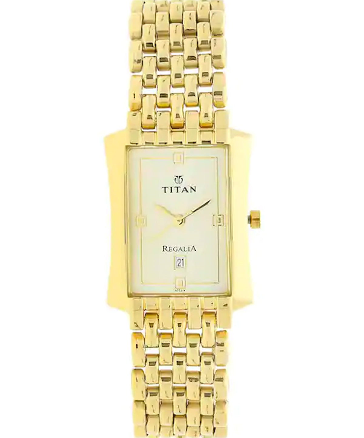 Titan Women's Watch White Dial Gold Stainless Steel Strap Strap, 1927YM05