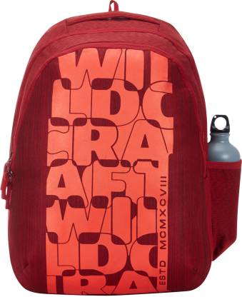 Wildcraft Blaze 35 Red 18" Backpack with Rain Cover, BLAZE35RD