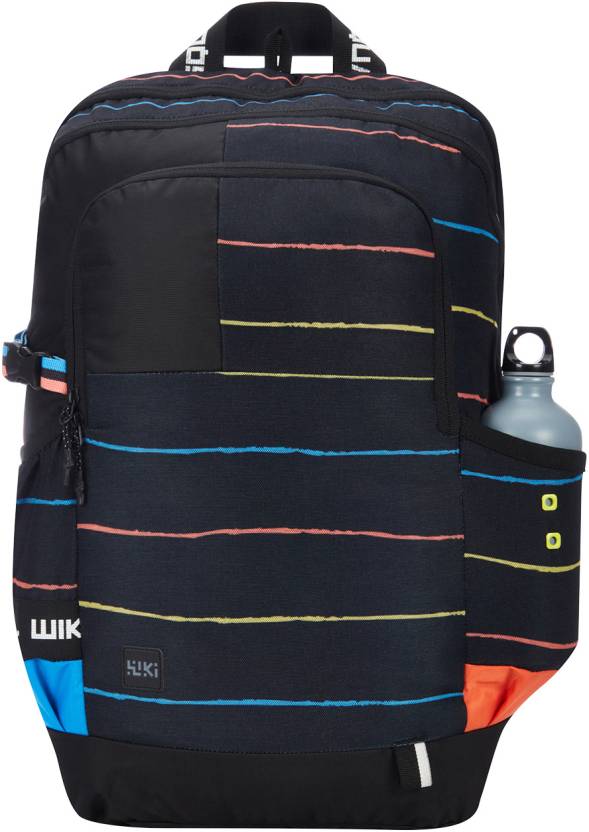 Wildcraft Squad 3 Lines Black 19.5" Backpack, SQUAD3 LINESBLK