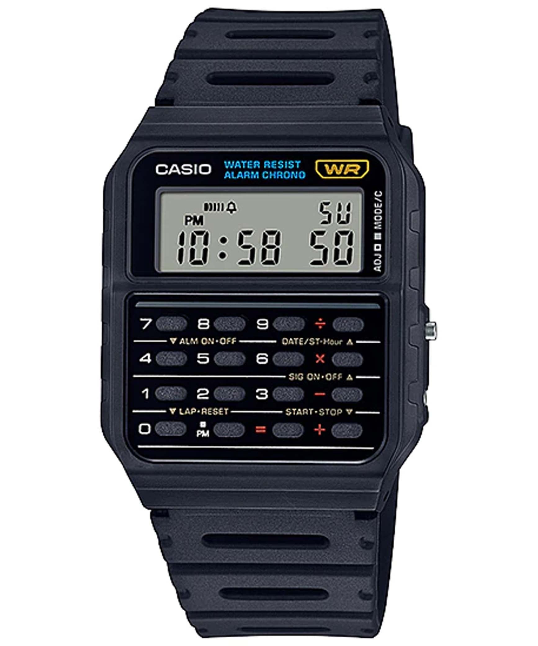 Casio Men's Watch Vintage Collection Digital, Black Dial Black Resin Strap, CA-53W-1ZD