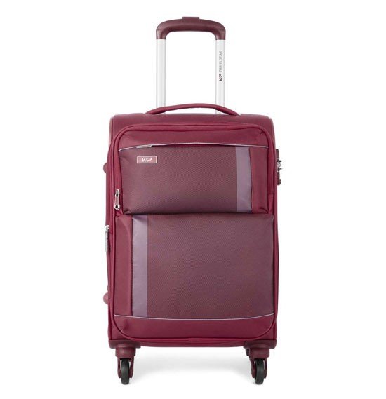 VIP Pulse 56cm, 4 Wheel Cabin Size Trolley, Red, PULSE56RD