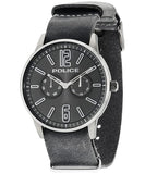 Police Men's Watch Analog, Black Dial Black Leather Band, P14766JSU-61