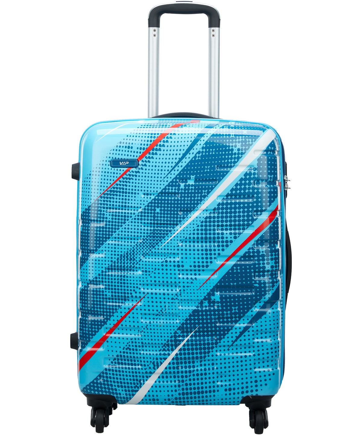 VIP Radiance Active 55cm, 4 Wheel Hard Case Trolley, Blue, RADIANCE ACTIVE55BL