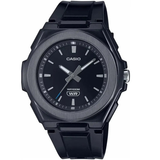 Casio men analog watch, black dial with comfortable strap, model CS-LWA-300HB-1EVDF, Bahrain