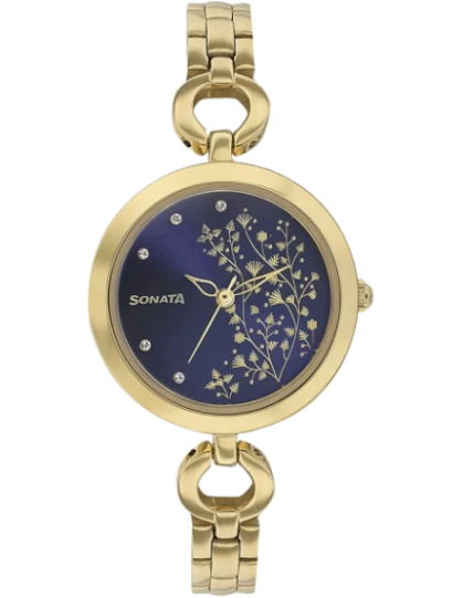 Sonata, Women, Analog, Watch, Blue Dial, Stainless steel Strap, 8147YM04