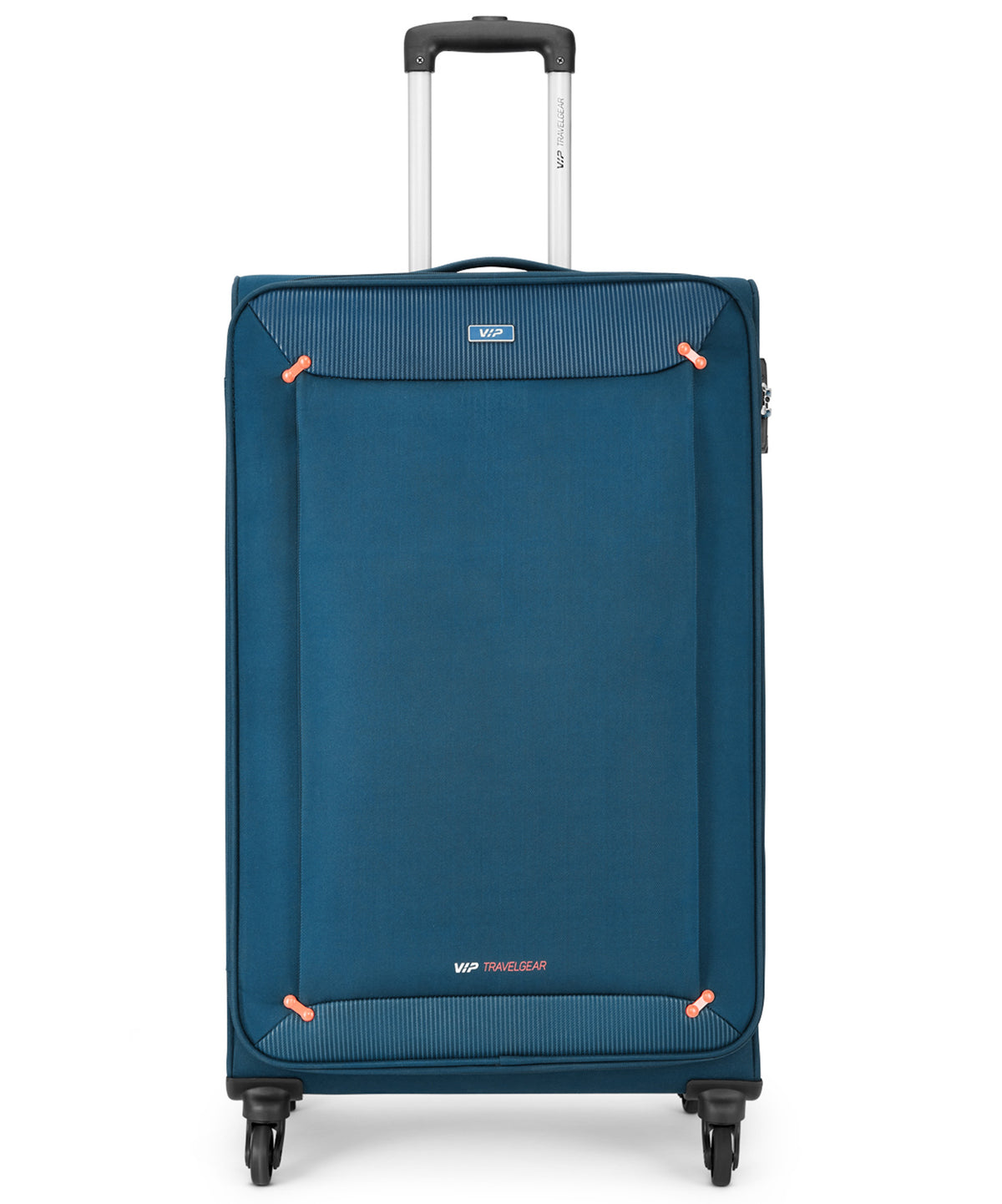 VIP 57cm, 4 Wheel Soft Casing Cabin Trolley, Blue, STAPPL57OB