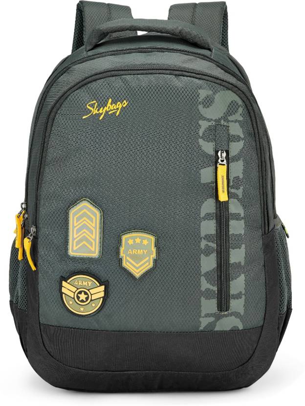 Skybags New Stream 01 Green 18.5" Backpack With Rc, NEWSTREAM01GR