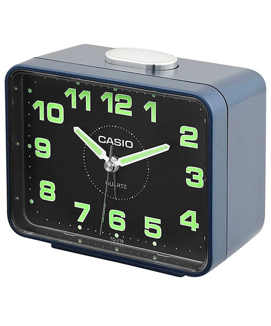 Casio Clock CS-TQ-218-2DF silver dial clock