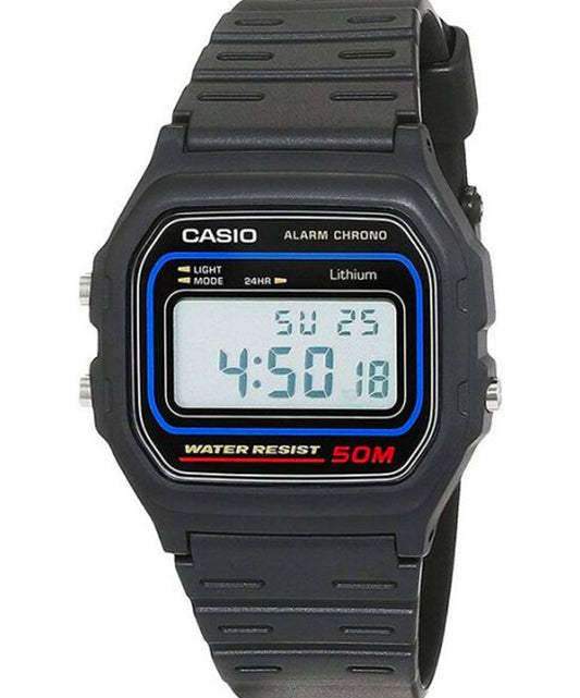 Casio men analog watch, black dial with comfortable strap, model CS-W-59-1VQD, Bahrain