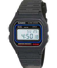 Casio Men's Watch Digital, Black Dial Black Resin Strap, W-59-1VQD