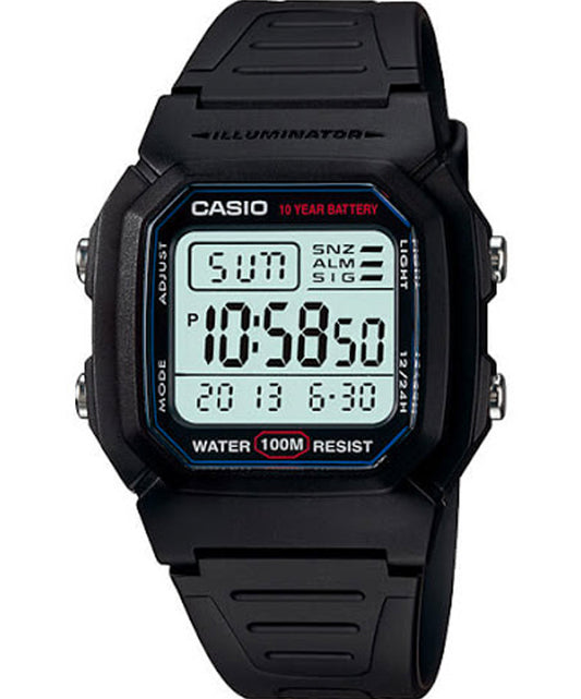 Casio men analog watch, black dial with comfortable strap, model CS-W-800H-1AVDF, Bahrain