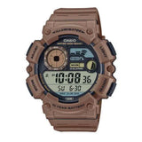 Casio Men's Watch Digital, Black Dial Brown Resin Strap, WS-1500H-5AVDF